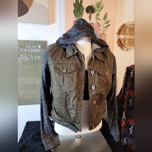 XL Army Green Jacket with hood